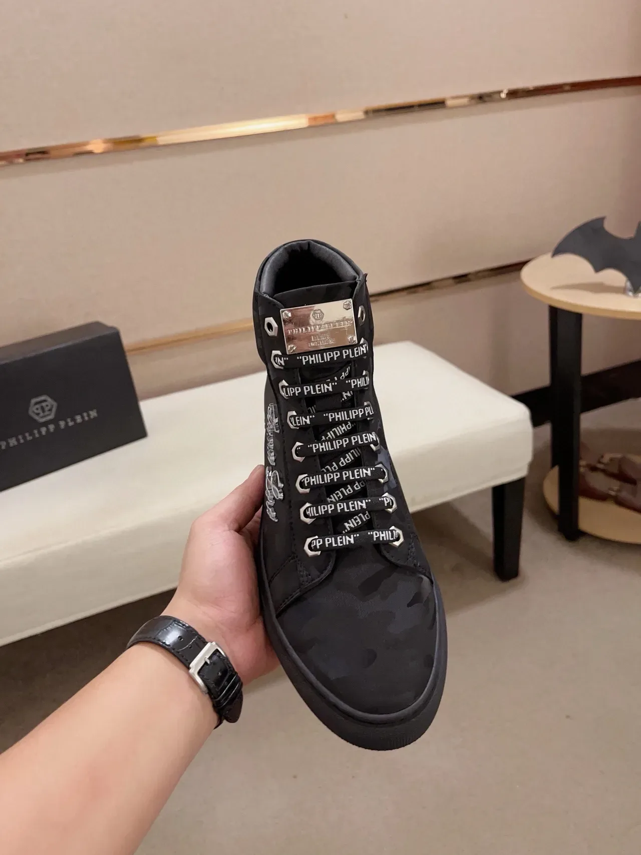 Philipp Plein Gianna Loro Zapatillas Lifestyle Negro Camo de Alto 3