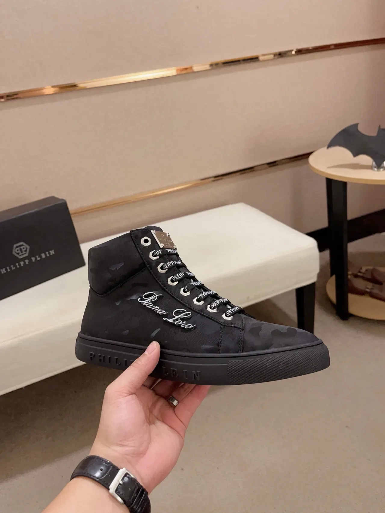 Philipp Plein Gianna Loro Zapatillas Lifestyle Negro Camo de Alto 5