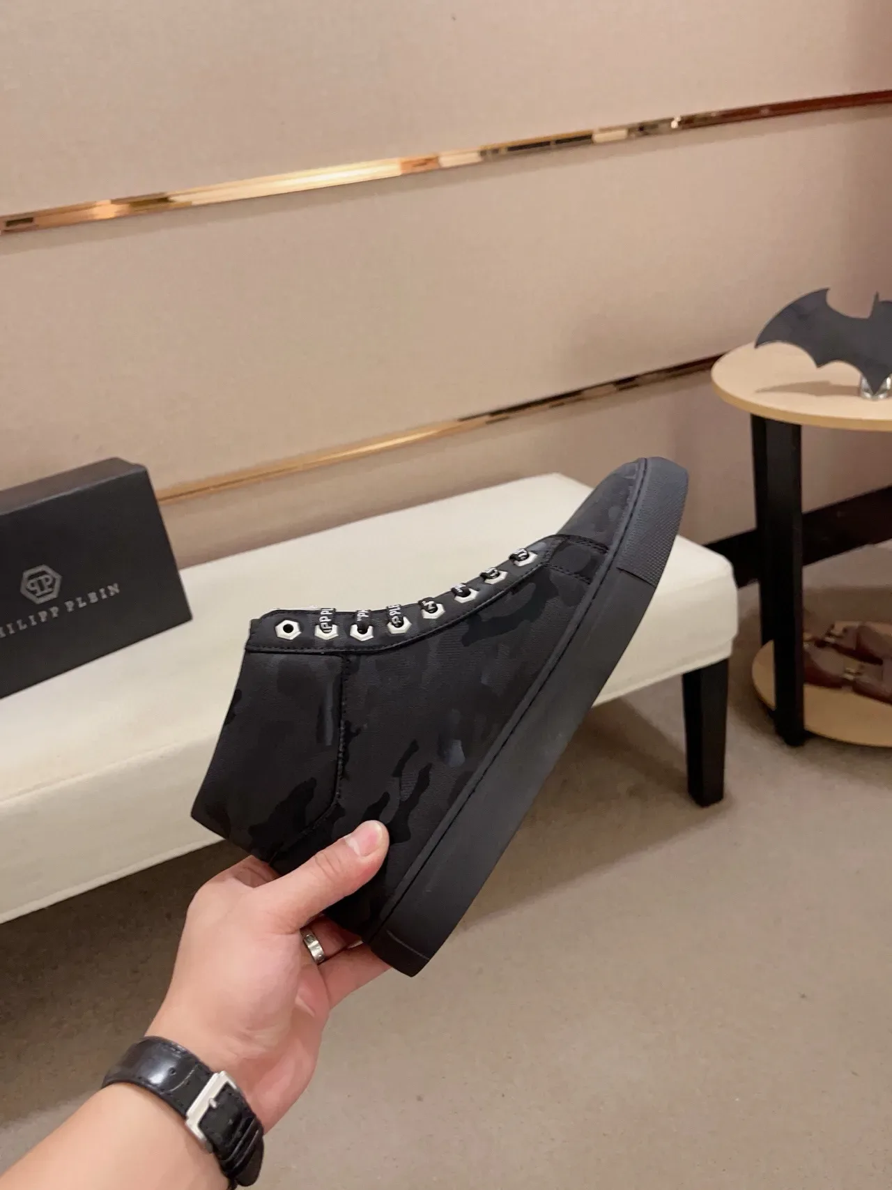 Philipp Plein Gianna Loro Zapatillas Lifestyle Negro Camo de Alto 6