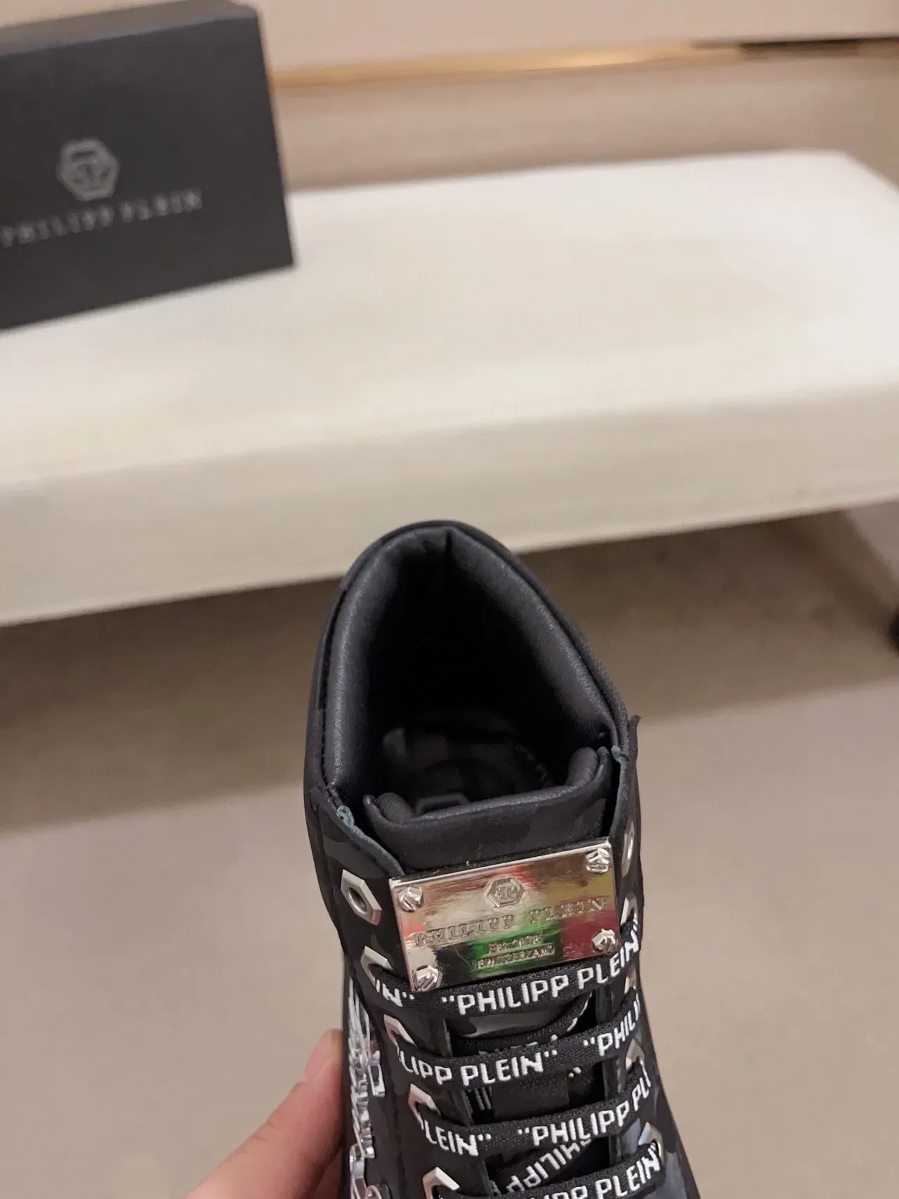 Philipp Plein Gianna Loro Zapatillas Lifestyle Negro Camo de Alto 7