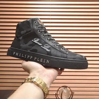 Philipp Plein High-Top Camouflage-Print Lifestyle Sneakers