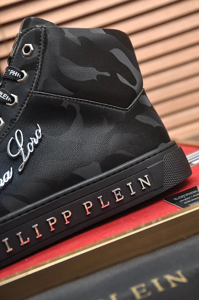 Philipp Plein High-Top Camouflage-Print Lifestyle Sneakers 2