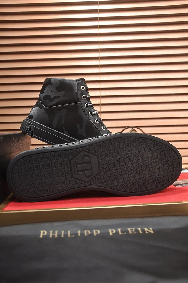 Philipp Plein High-Top Camouflage-Print Lifestyle Sneakers 4