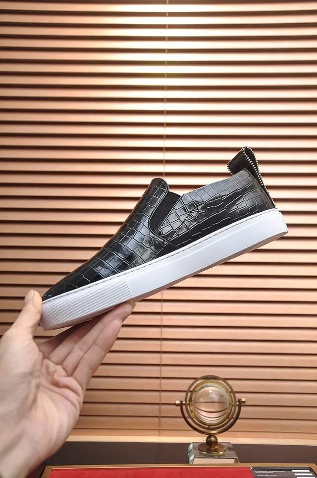 Philipp Plein স্লিপ-অন ক্রোক-এমবসড কালো ও সাদা লাইফস্টাইল স্নিকার 6