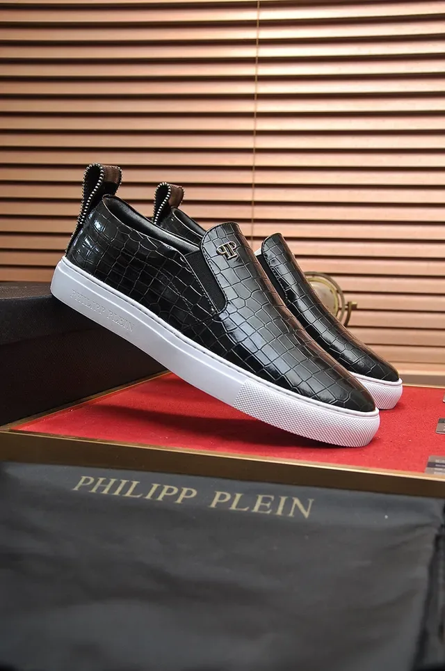 Philipp Plein স্লিপ-অন ক্রোক-এমবসড কালো ও সাদা লাইফস্টাইল স্নিকার 8