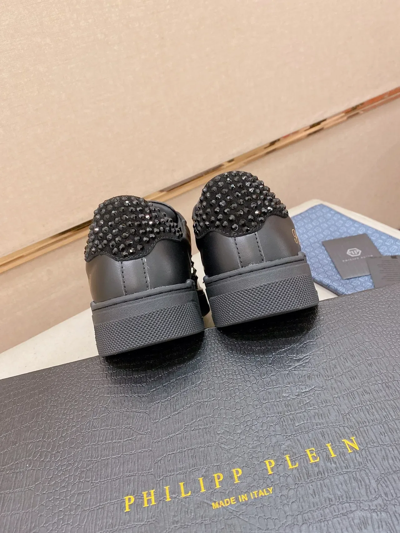 Philipp Plein Studded Strap Black Lifestyle Sneakers 3