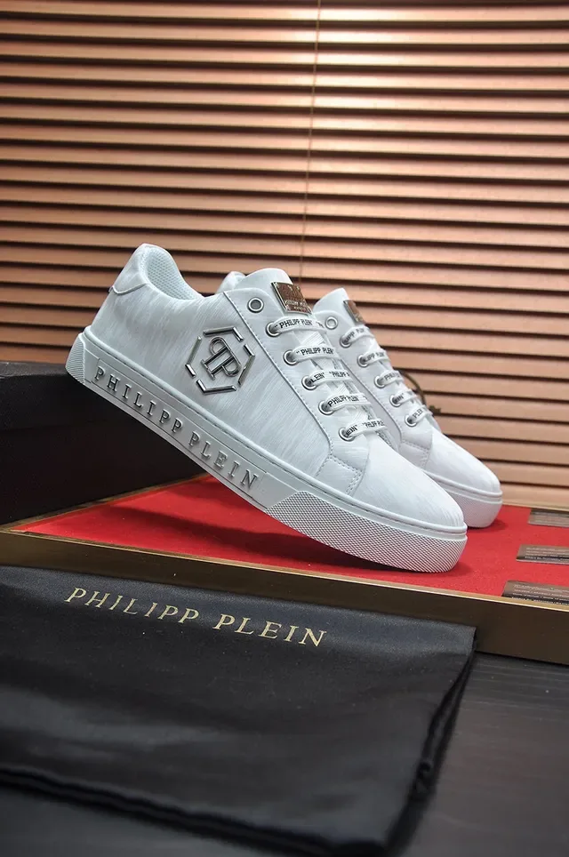 Philipp Plein White Branded Lace-Up Lifestyle Sneakers 3