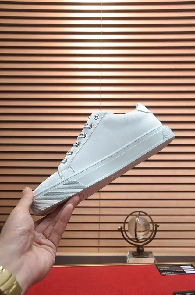 Philipp Plein White Branded Lace-Up Lifestyle Sneakers 5