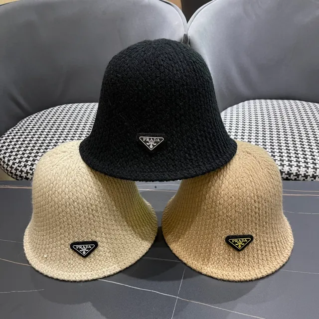 Prada Beige Sombrero Bucket Tejido 2