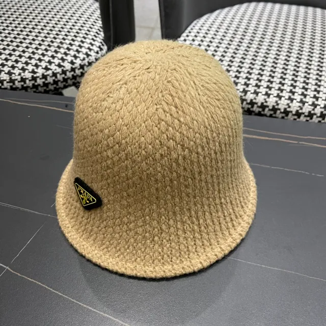 Prada Beige Sombrero Bucket Tejido 4