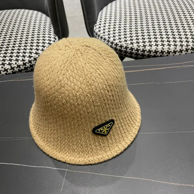 Prada Beige Sombrero Bucket Tejido 5