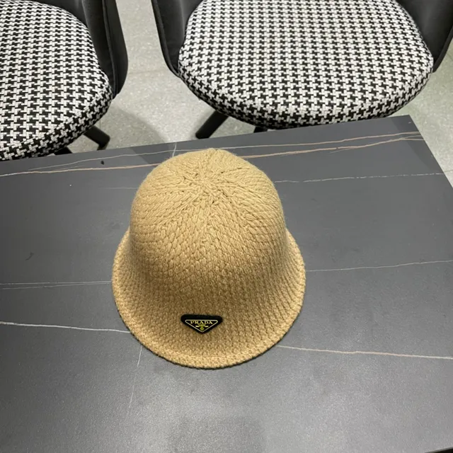 Prada Beige Sombrero Bucket Tejido 6