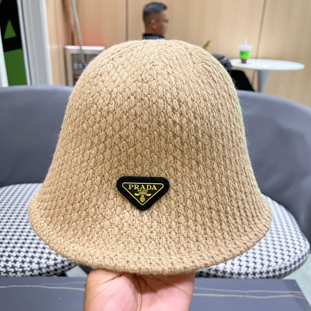 Prada Beige Sombrero Bucket Tejido 9