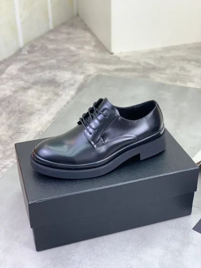 Prada Black Platform Oxford Shoes 4