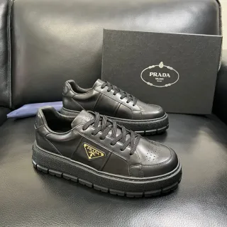 Prada Cloudbust Black Leather Platform Lifestyle Sneakers — Prada Lifestyle Sneakers photo from the Yupoo catalog