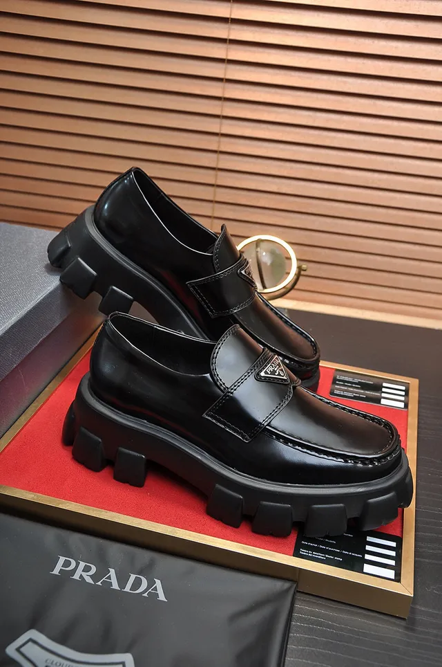 Prada Cloudbust Black Patent Loafers 6