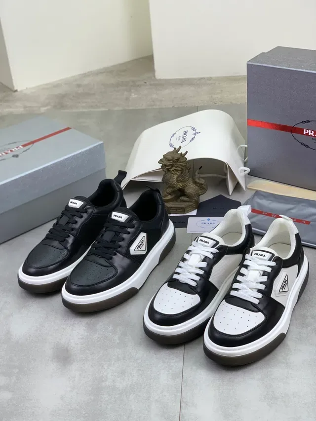 Prada Cloudbust Black Perforated Leather Lifestyle Sneakers 2