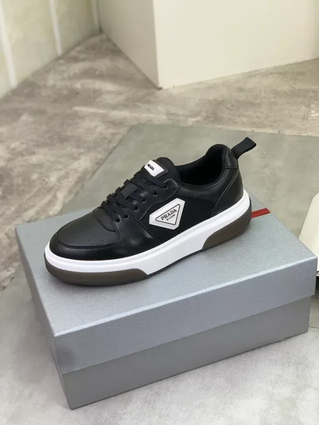 Prada Cloudbust Black Perforated Leather Lifestyle Sneakers 5