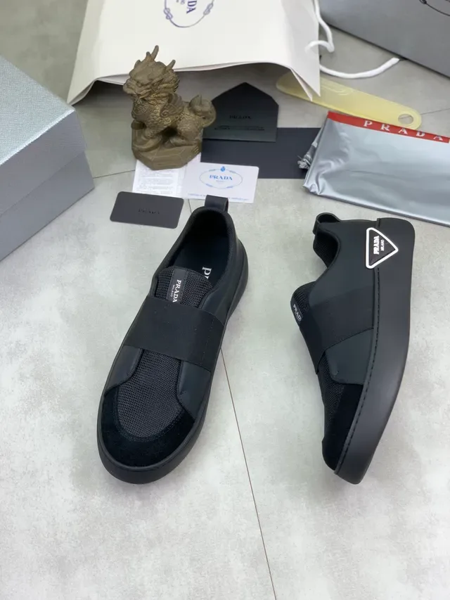 Prada Cloudbust Black Slip-On Elastic Strap Lifestyle Sneakers 6