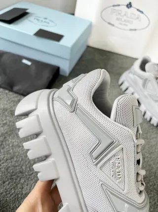 Prada Cloudbust Light Gray Chunky Sneakers 7