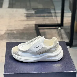 Prada Cloudbust White and Beige Chunky Sneakers