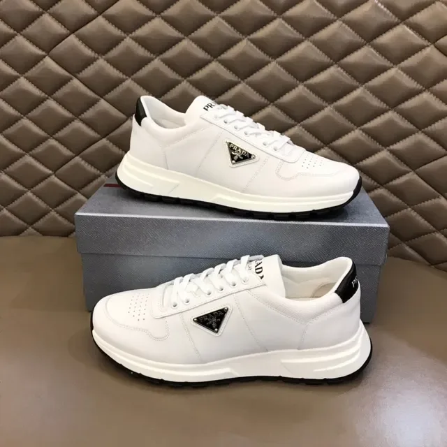 Prada Cloudbust White Black Leather-Like Upper Triangular Logo Patch Chunky Sneakers 7