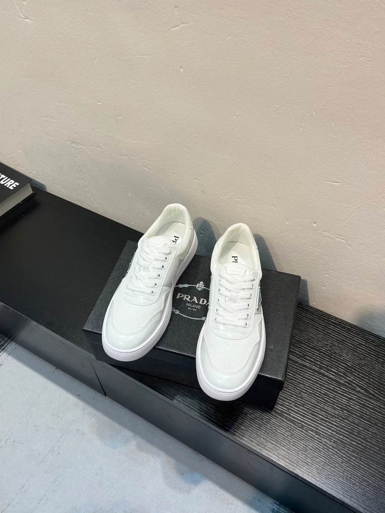 Prada Cloudbust White Low-Top Mixed-Material Lifestyle Sneakers 2