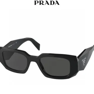 Prada نظارات شمسية هندسية مقطعة سوداء
