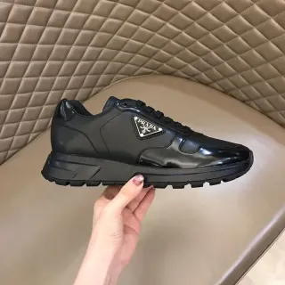 Prada Re-Edition Preto Material Misto Tênis Lifestyle