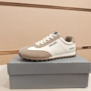 Prada Sports Beige and Taupe Lifestyle Sneakers — Prada Lifestyle Sneakers photo from the Yupoo catalog