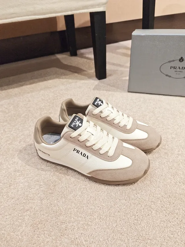 Prada Sports Beige and Taupe Lifestyle Sneakers 4