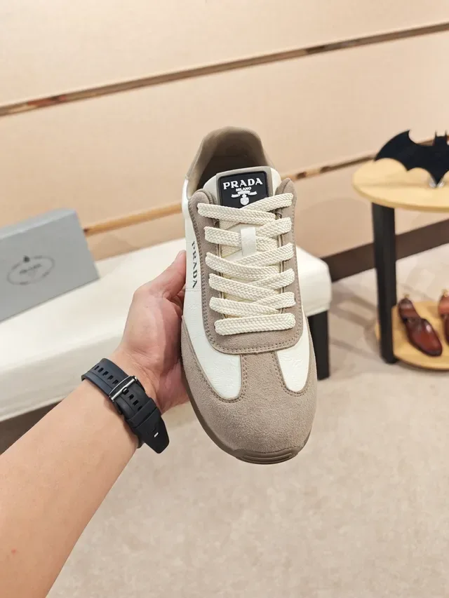 Prada Sports Beige and Taupe Lifestyle Sneakers 5