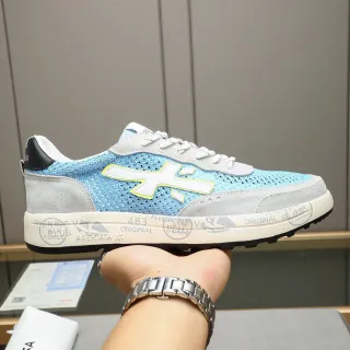 Premiata X-Logo Light Blue and Gray Lifestyle Sneakers
