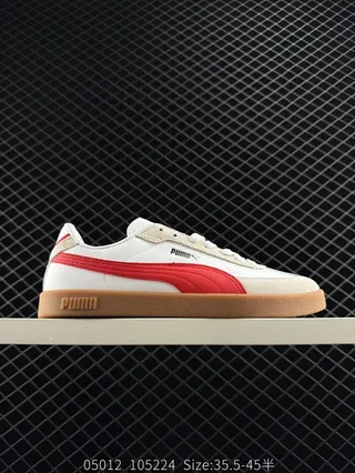 Puma Club II Era Tênis de skate branco vermelho borracha 2