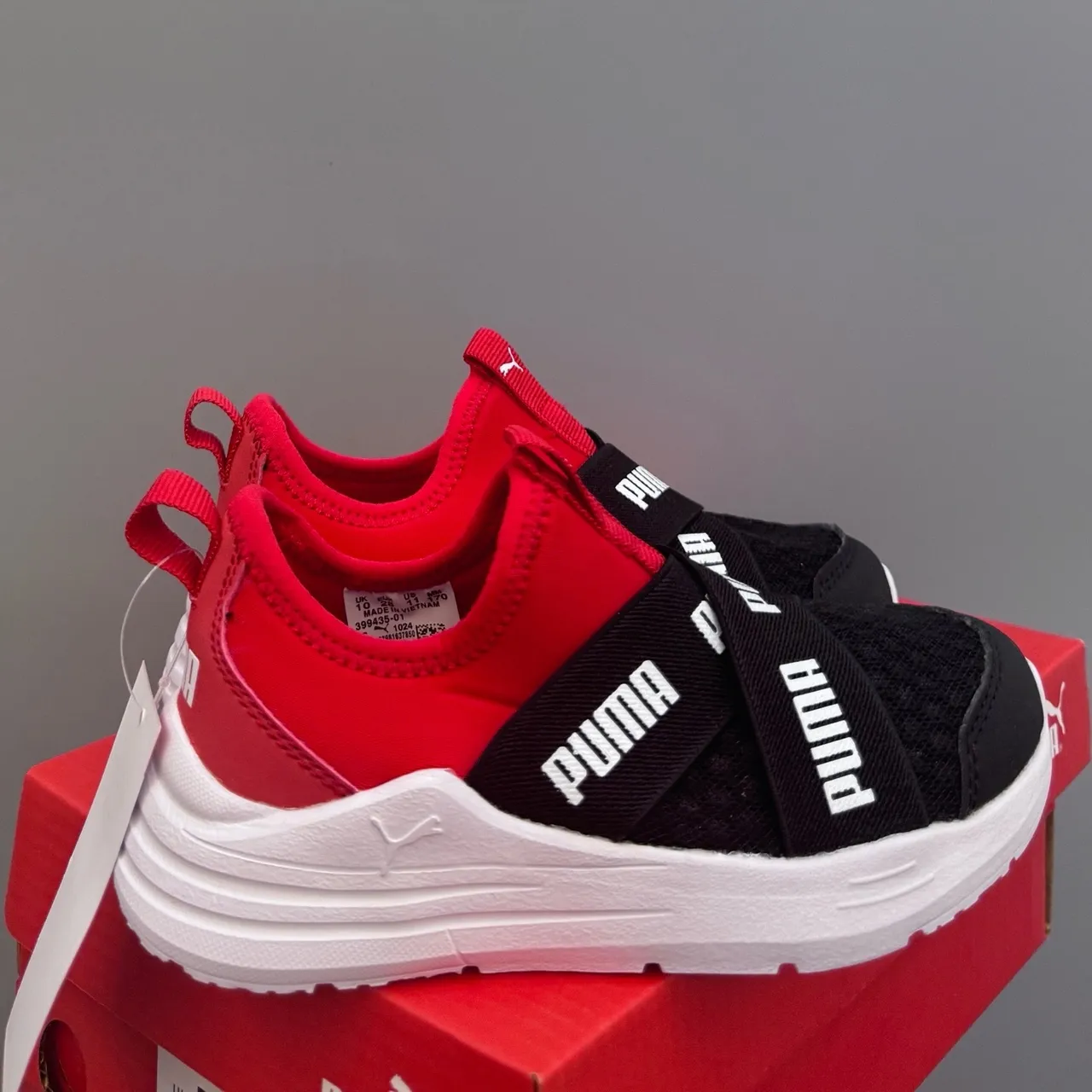 Puma Future Z Blue White Slip-On Dual Elastic Strap Lifestyle Sneakers 24