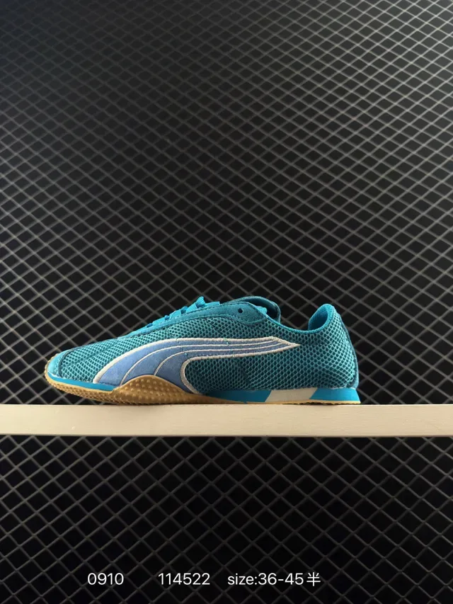 Puma H-Street verde azulado malla low-top lifestyle sneakers 5