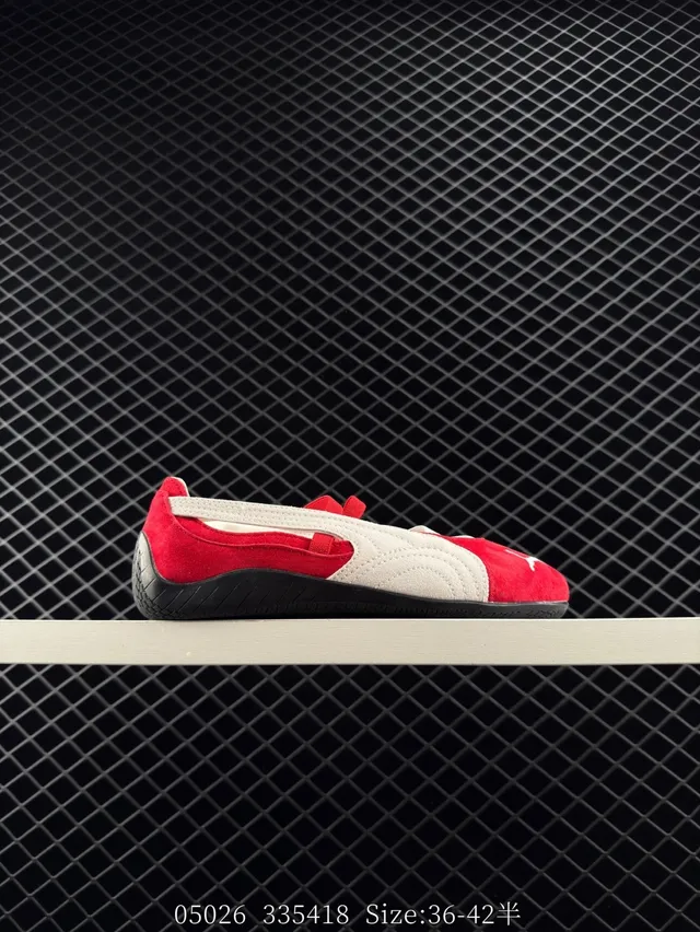 Puma Speedcat Chaussures Mary Jane en daim et textile Rose Beige 4