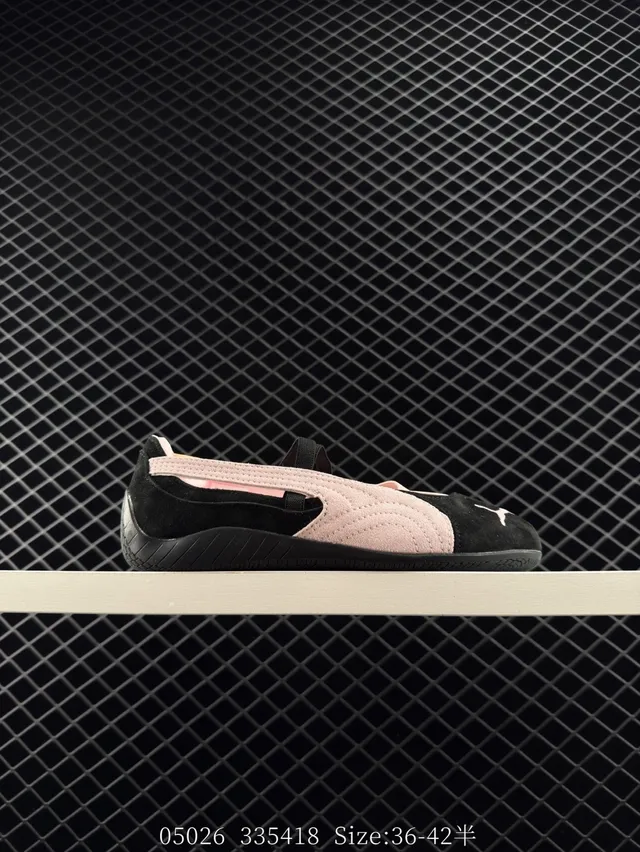 Puma Speedcat Chaussures Mary Jane en daim et textile Rose Beige 6