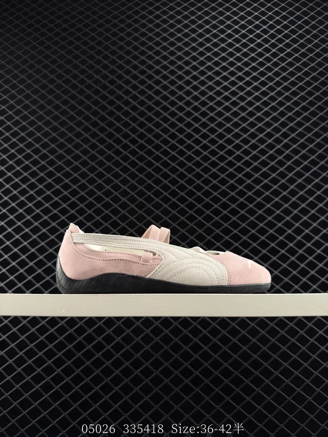 Puma Speedcat Chaussures Mary Jane en daim et textile Rose Beige 7