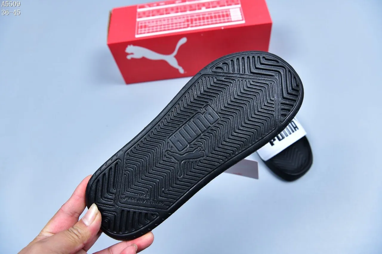 Puma 白色黑色 单带 模压鞋底 拖鞋 6