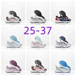 Puma White Pink Chunky Midsole Layered Synthetic Overlays Lifestyle Sneakers