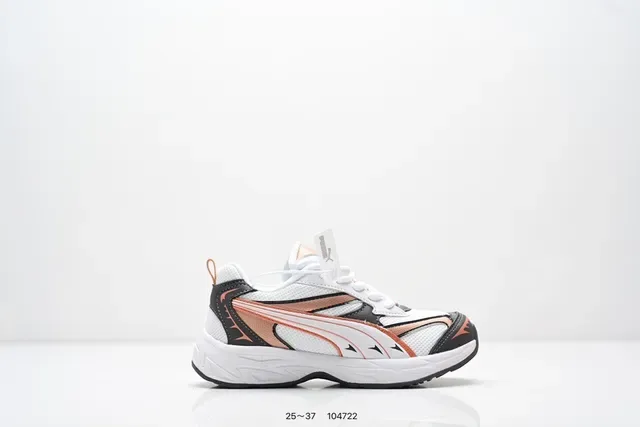 Puma Blanc Rose Épais Midsole En Couches Synthétiques Superpositions Lifestyle Sneakers 3