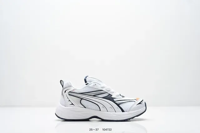Puma Blanc Rose Épais Midsole En Couches Synthétiques Superpositions Lifestyle Sneakers 5
