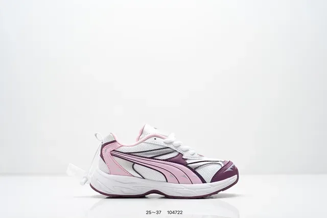 Puma Blanc Rose Épais Midsole En Couches Synthétiques Superpositions Lifestyle Sneakers 7