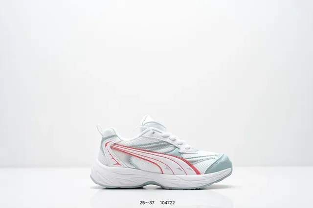 Puma Blanc Rose Épais Midsole En Couches Synthétiques Superpositions Lifestyle Sneakers 10