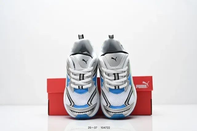 Puma Blanc Rose Épais Midsole En Couches Synthétiques Superpositions Lifestyle Sneakers 18