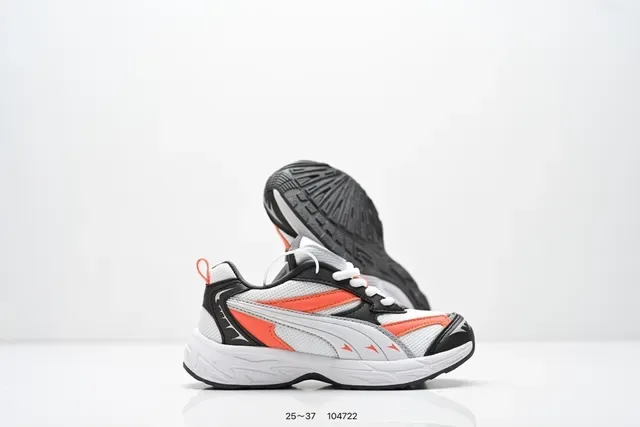 Puma Blanc Rose Épais Midsole En Couches Synthétiques Superpositions Lifestyle Sneakers 19