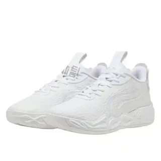 Puma সাদা টেক্সচার্ড নিট উপর স্কাল্প্টেড মোনোক্রোম মিডসোল লাইফস্টাইল স্নিকার