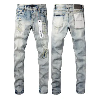 Purple Brand jeans desgastado lavagem clara slim fit