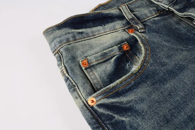Purple Brand Slim-Straight Mid-Rise Distressed Fade Wash jeans 11